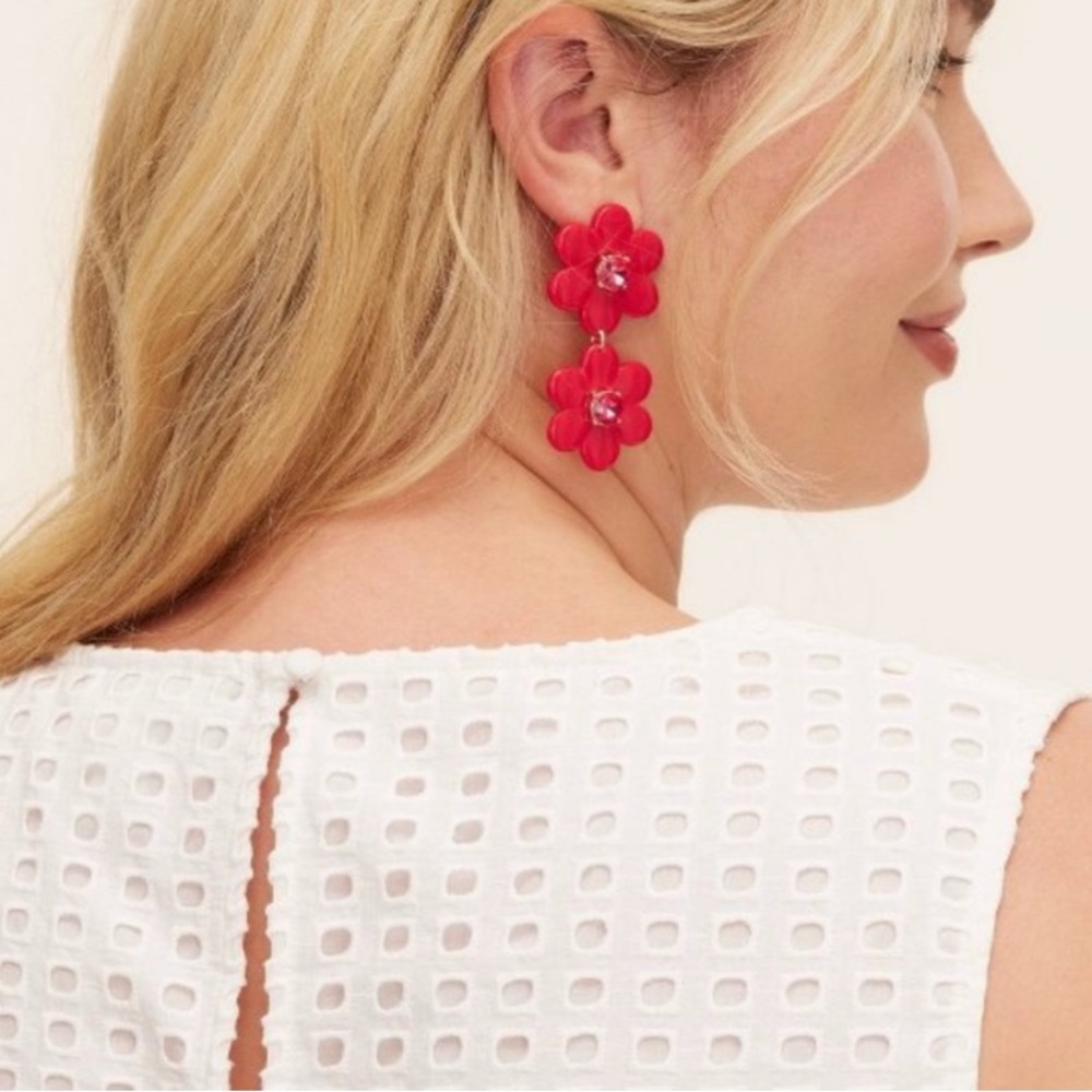 Kate Spade Red Floral Earrings